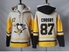 Pittsburgh Penguins #87 Sidney Crosby Cream Pullover Hockey Hoodies