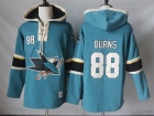 San Jose Sharks #88 Brent Burns 2017 Green Pullover Hockey Hoodies