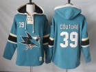 San Jose Sharks #39 Logan Couture Green 2017 Pullover Hockey Hoodies