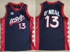 Dream Team #13 Shaquille O'Neal Blue 1996 USA Olympic Basketball Jerseys