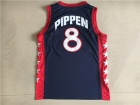 Dream Team #8 Scottie Pippen Navy Blue 1996 USA Olympic Basketball Jerseys