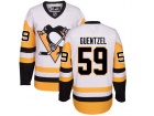 Custom Pittsburgh Penguins #59 Jake Guentzel White Hockey Jersey