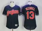 Cleveland Indians #13 Omar Vizquel Blue Retro Flexbase Baseball Jersey