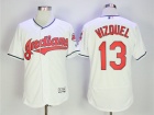 Cleveland Indians #13 Omar Vizquel White Retro Flexbase Baseball Jersey