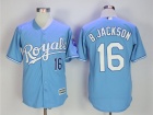 Kansas City Royals #16 Bo Jackson Baby Blue Cool Base Jerseys