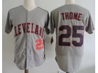 Cleveland Indians #25 Jim Thome Gray Throwback Baseball Jersey