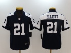 Dallas Cowboys #21 Ezekiel Elliott Blue Thanksgving Youth Vapor Untouchable Limited Jersey