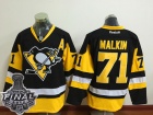 Pittsburgh Penguins #71 Evgeni Malkin Black with 2017 Stanley Cup Finals Patch Hockey Jersey