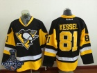 Pittsburgh Penguins #81 Phil Kessel Black with 2017 Stanley Cup Champions Patch Hockey Jersey