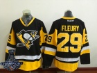 Pittsburgh Penguins #29 Marc-Andre Fleury Black with 2017 Stanley Cup Champions Patch Hockey Jersey