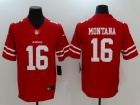 San Francisco 49ers #16 Joe Montana Red Mens Vapor Untouchable Limited Jersey