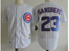 Chicago Cubs #23 Ryne Sandberg White 1990 Throwback Jerseys