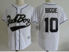 Bad Boy #10 Biggie White Baseball Jersey