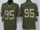 Cleveland Browns #95 Myles Garrett Brown Green Salute To Service Limited Jersey