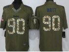 Pittsburgh Steelers #90 T.J. Watt Green Salute To Service Limited Jersey