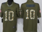 Chicago Bears #10 Mitch Trubisky Green Salute To Service Limited Jersey