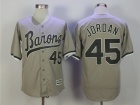 Birmingham Barons #45 Michael Jordan Gray Cool Base Button Down Baseball Jersey