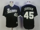 Birmingham Barons #45 Michael Jordan Black Cool Base Button Down Baseball Jersey