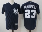 New York Yankees #23 Don Mattingly Blue Cool Base Jersey