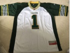 Edmonton Eskimos #1 Warren Moon White Custom CFL Football Jersey