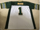 Edmonton Eskimos #1 Warren Moon White Custom CFL Football Jersey