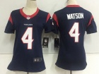 Houston Texans #4 Deshaun Waston Blue Women Vapor Untouchable Limited Jersey