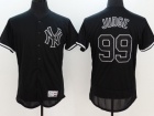 New York Yankees #99 Aaron Judge Black Lights Out Flexbase Jersey