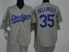 Los Angeles Dodgers #35 Cody Bellinger Grey Cool Base Jersey