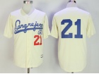 Santurce CRAVVERS Puerto Rico #21 Clemente Cream Baseball Jersey