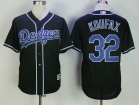 Los Angeles Dodgers #32 Sandy Koufax Black Fashion Baseball Jersey