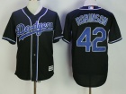 Los Angeles Dodgers #42 Jackie Robinson Black Fashion Baseball Jersey