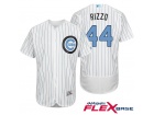 2016 Father's Day Chicago Cubs #44 Anthony Rizzo White Flex Base Custom Baseball Jersey