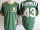 Oakland Athletics #43 Dennis Eckersley Green Throwback Jersey