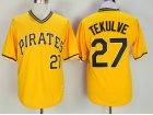 Pittsburgh Pirates #27 Kent Tekulve Yellow Throwback Jerseys