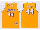 Los Angeles Lakers #44 Jerry West Yellow Stitched Basketball Jerseys