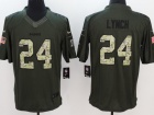 Oakland Raiders #24 Marshawn Lynch Green Salute To Service Limited Football Jersey