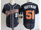 San Diego Padres #51 Trevor Hoffman Navy Blue 1998 Throwback Baseball Jersey