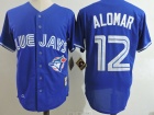 Toronto Blue Jays #12 Roberto Alomar Blue Throwback Jersey