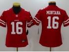 San Francisco 49ers #16 Joe Montana Red Women Vapor Untouchable Limited Jersey