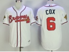 Atlanta Braves #6 Bobby Cox White 1995 Throwback Jersey