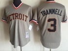 Detroit Tigers #3 Alan Trammell Grey Throwback Jerseys