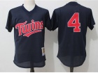 Minnesota Twins #4 Paul Molitor Navy Blue 1996 Mitchell & Ness Throwback Mesh Batting Practice Jerseys