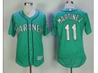 Seattle Mariners #11 Edgar Martinez Green Flexbase Jersey