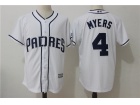 San Diego Padres #4 Wil Myers White Cool Base Jersey