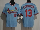 St. Louis Cardinals #13 Matt Carpenter Blue Pullover Throwback Jerseys