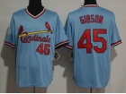 St. Louis Cardinals #45 Bob Gibson Blue Pullover Throwback Jerseys