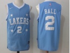 Los Angeles Lakers #2 Lonzo Ball Baby Blue Jersey