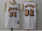 Los Angeles Lakers #32 Magic Johnson White Throwback Jersey