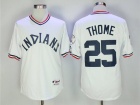 Cleveland Indians #25 Jim Thome White Throwback Pullover Baseball Jersey