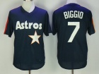 Houston Astros #7 Craig Biggio Blue BP Throwback Jersey